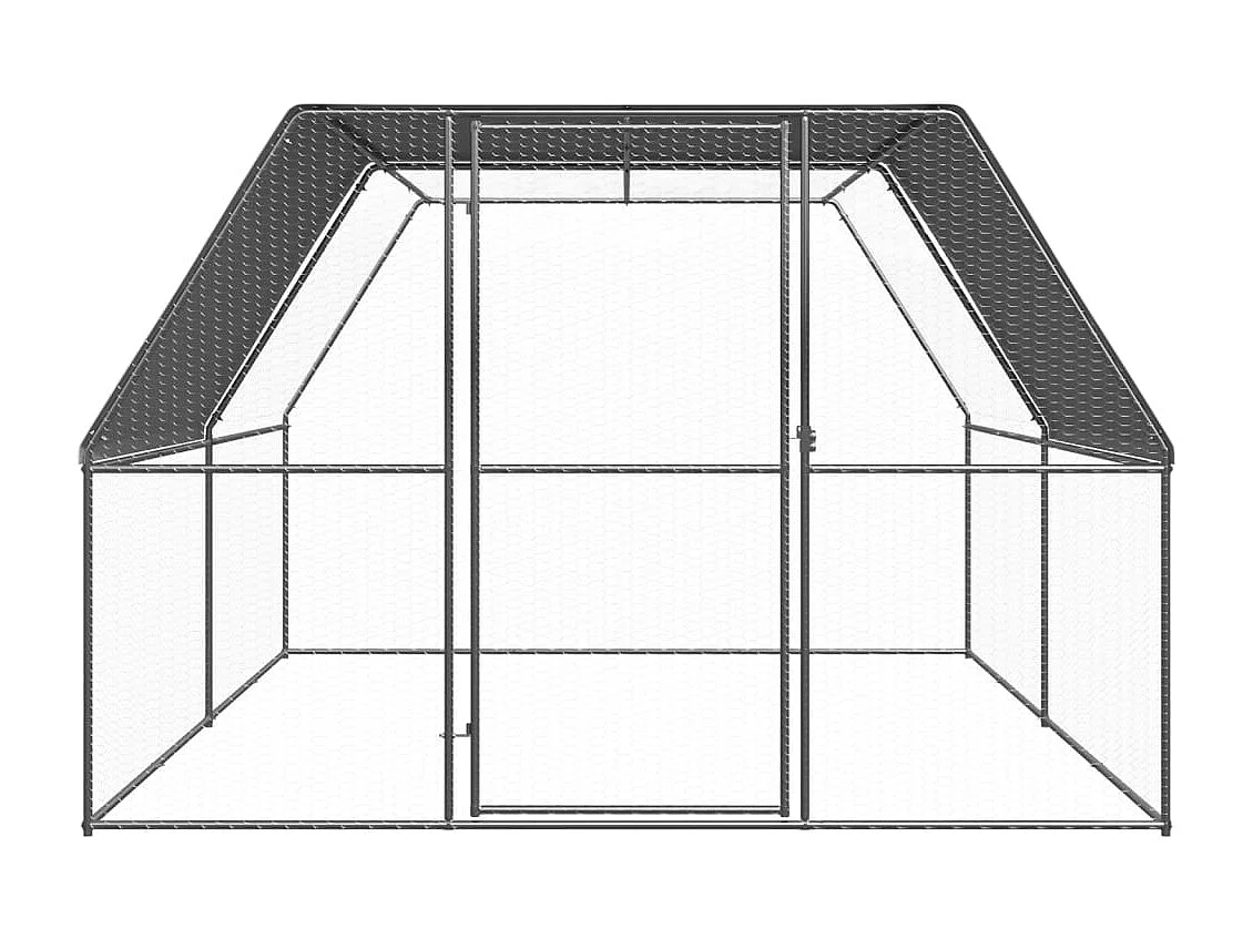 Poulailler d'extérieur 3x4x2 m Acier galvanisé