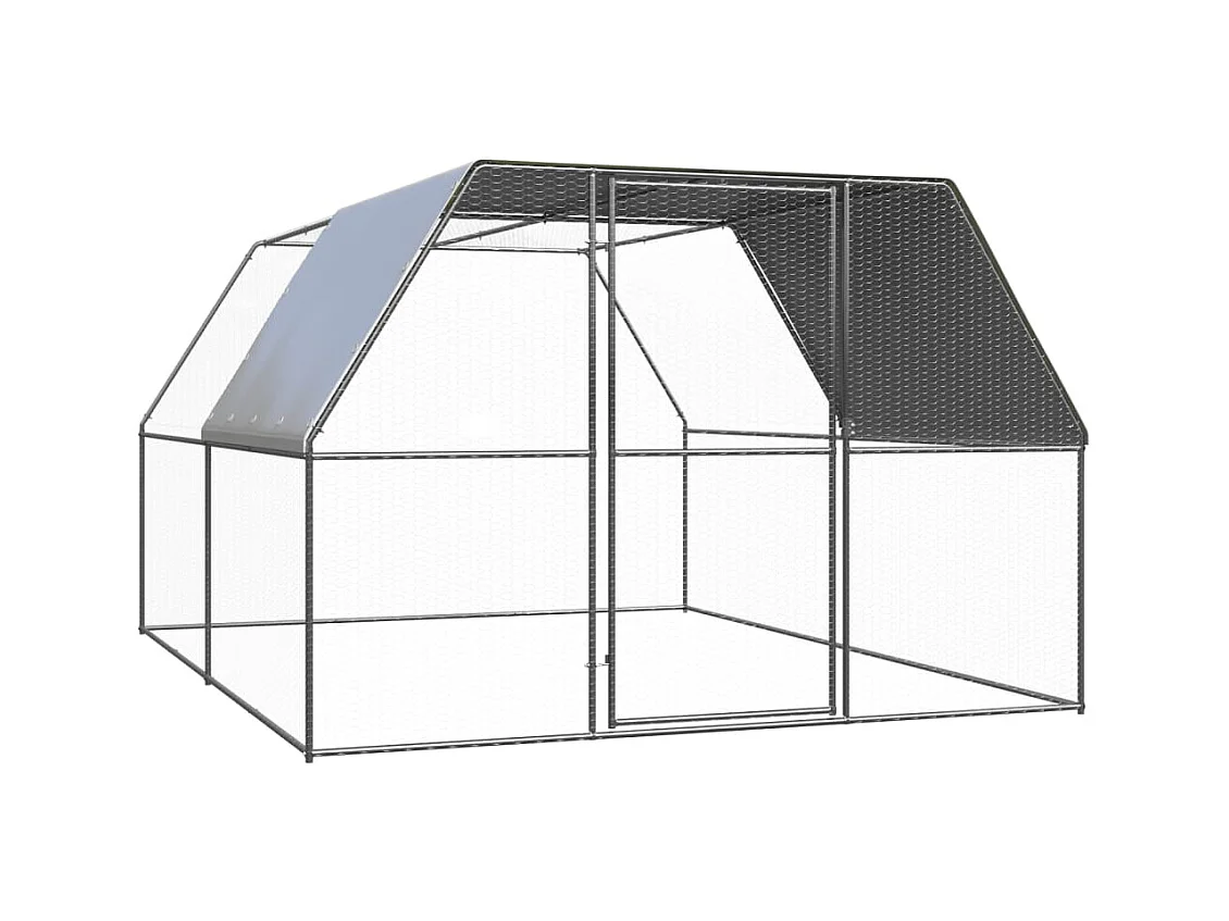 Poulailler d'extérieur 3x4x2 m Acier galvanisé
