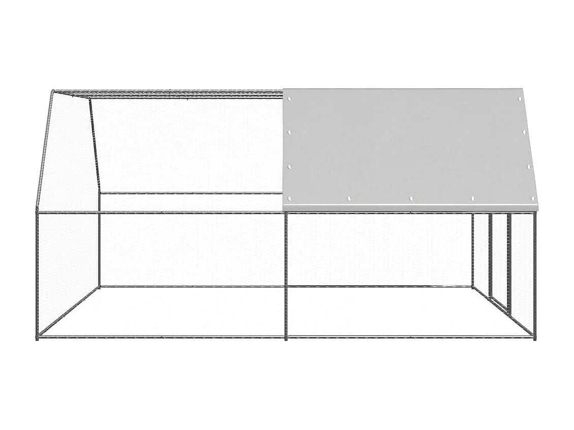 Poulailler d'extérieur 3x4x2 m Acier galvanisé