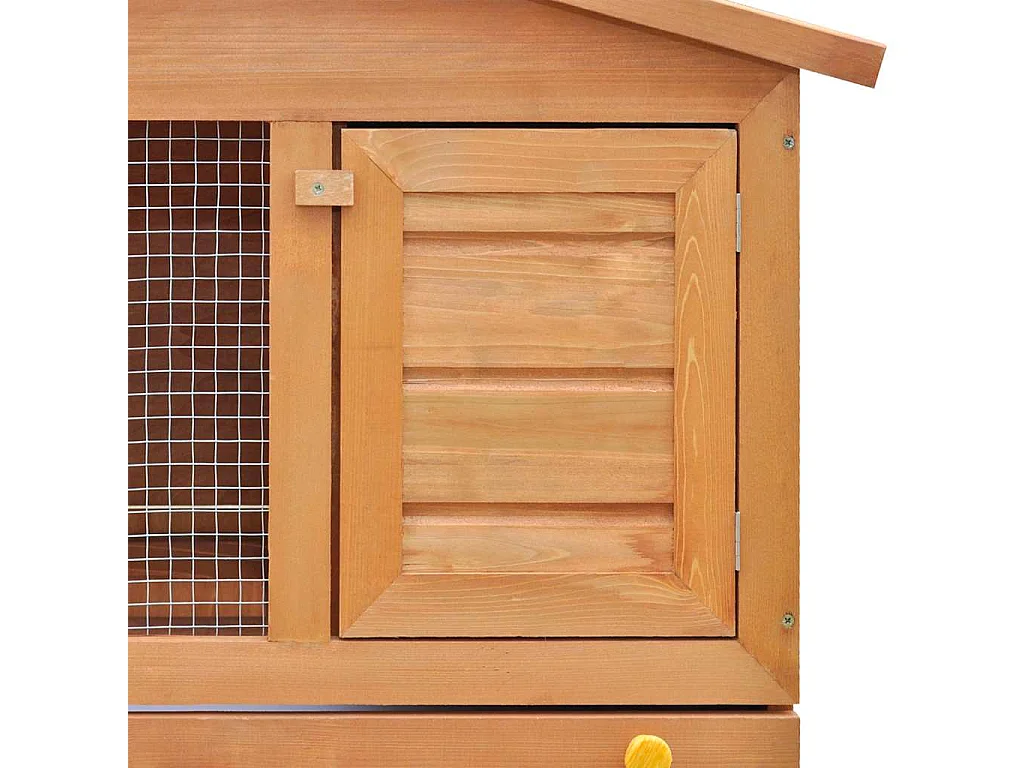 Clapier d'extérieur Enclos pour petits animaux 3 portes Bois