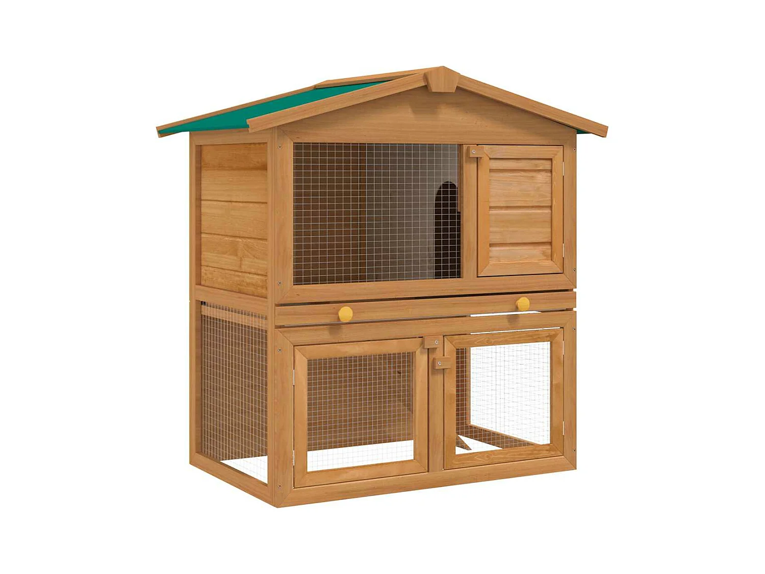 Clapier d'extérieur Enclos pour petits animaux 3 portes Bois