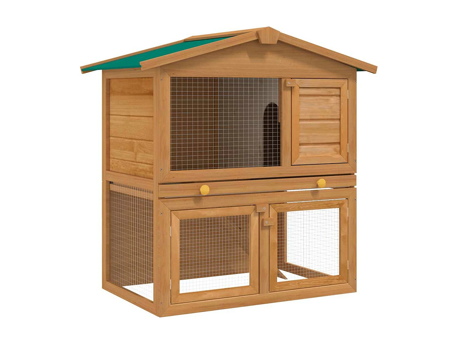 Clapier d'extérieur Enclos pour petits animaux 3 portes Bois