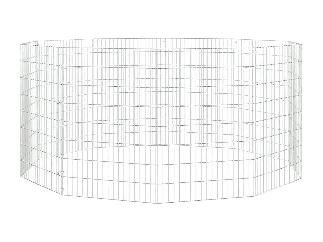 Enclos d'animaux en liberté 10 panneaux 54x80 cm fer galvanisé