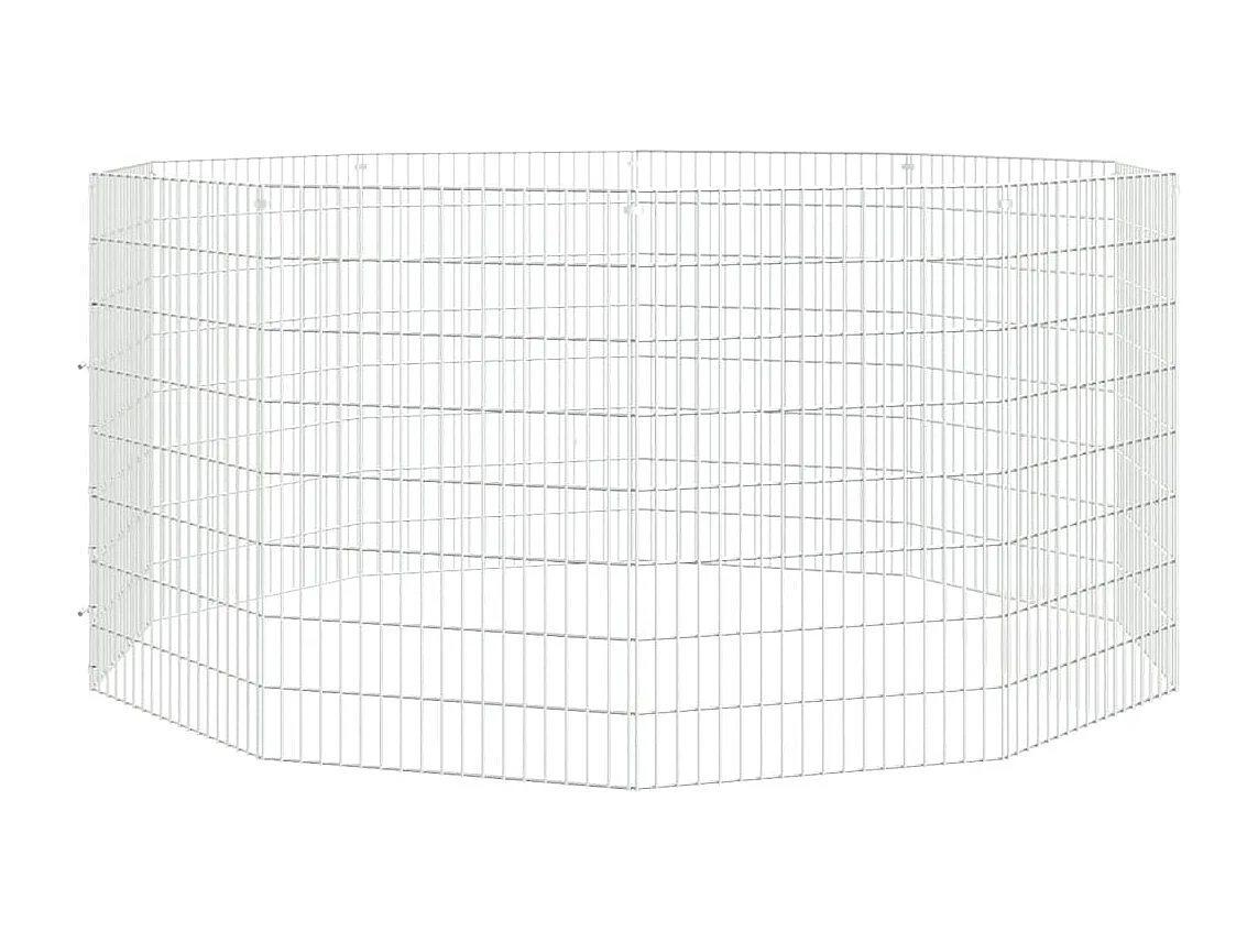 Enclos d'animaux en liberté 10 panneaux 54x80 cm fer galvanisé