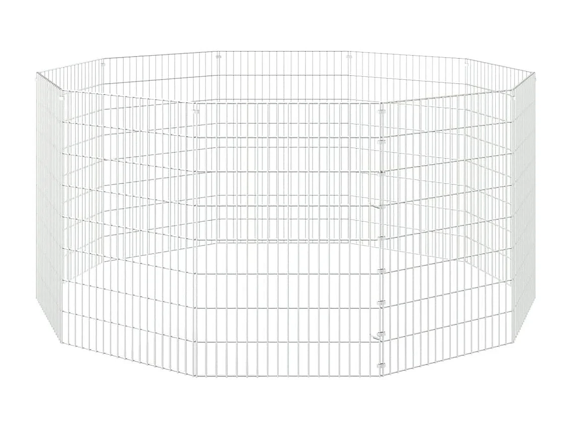 Enclos d'animaux en liberté 10 panneaux 54x80 cm fer galvanisé