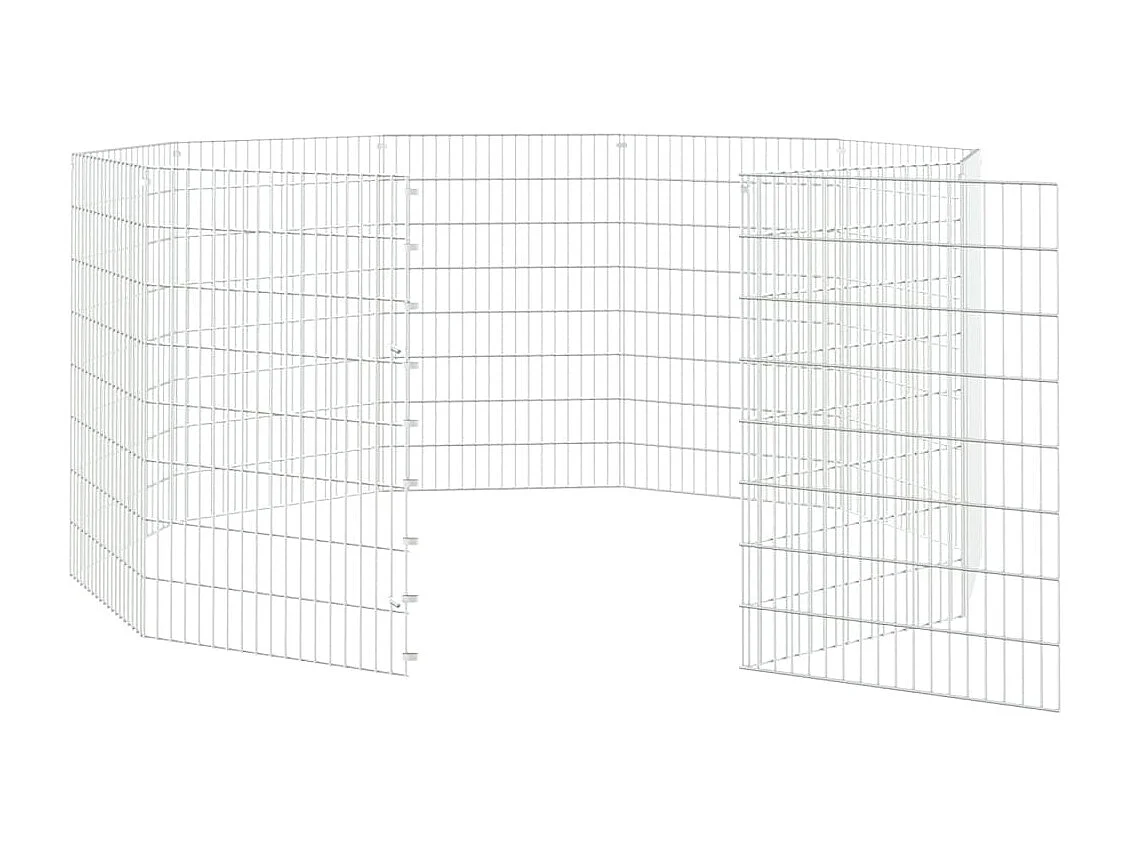 Enclos d'animaux en liberté 10 panneaux 54x80 cm fer galvanisé