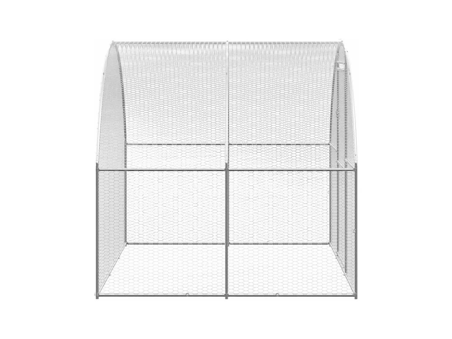 Pollaio da esterno 3x2x2 m Acciaio zincato