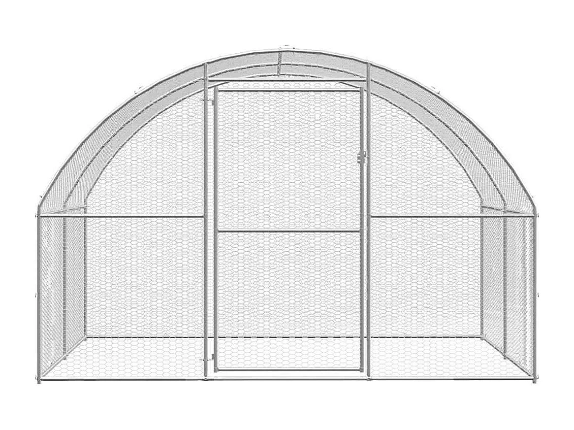 Poulailler d'extérieur 3x2x2 m Acier galvanisé