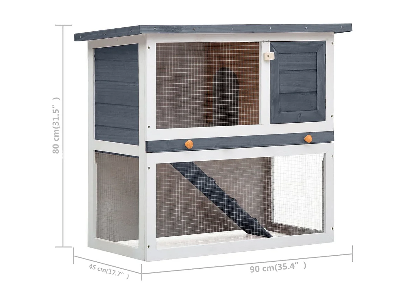 Contenitori da esterno 1 porta Legno grigio