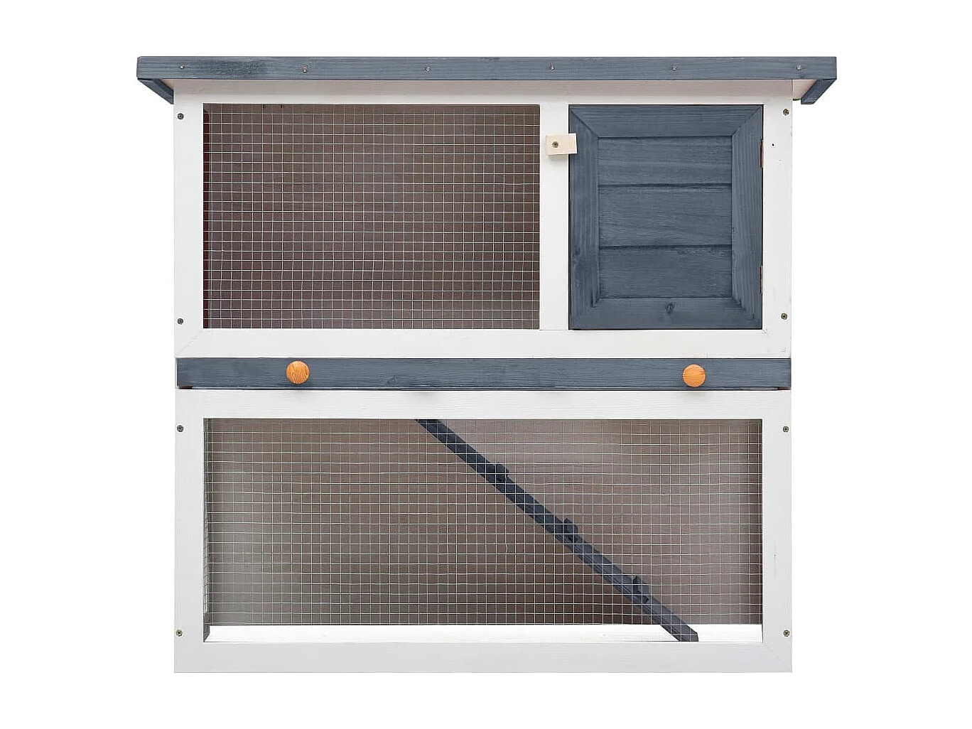 Clapier d'extérieur 1 porte Gris Bois