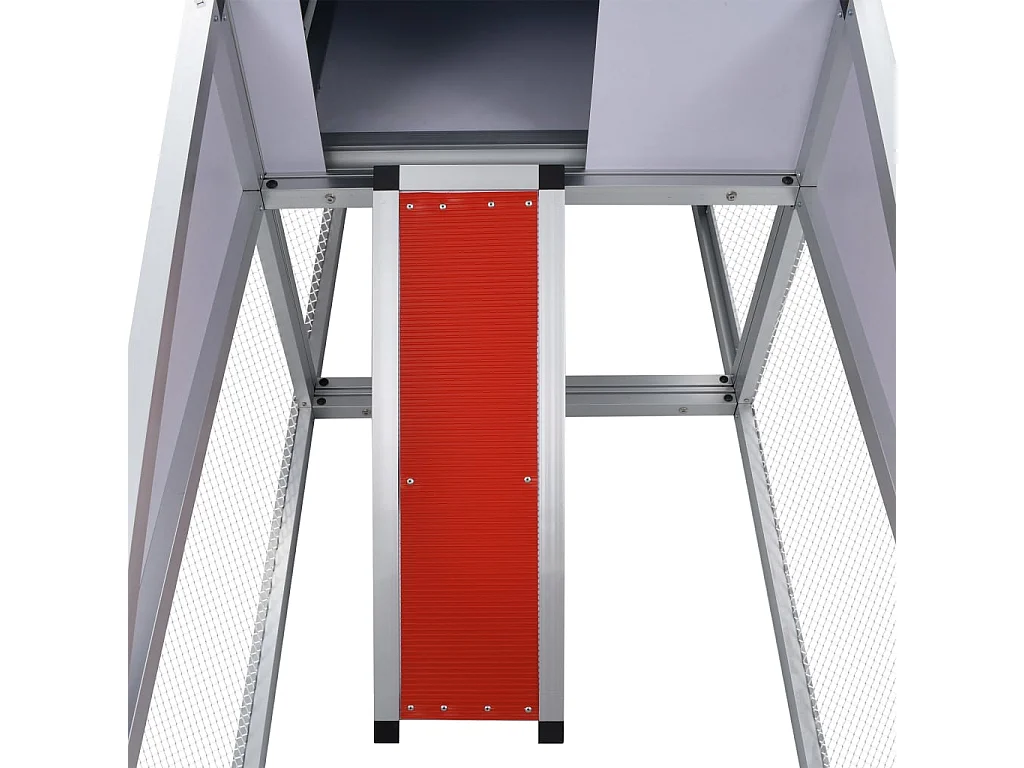 Poulailler avec rampes et nichoir Aluminium