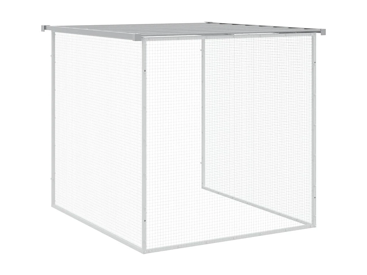 Poulailler avec toit gris clair 1003x98x90 cm acier galvanisé