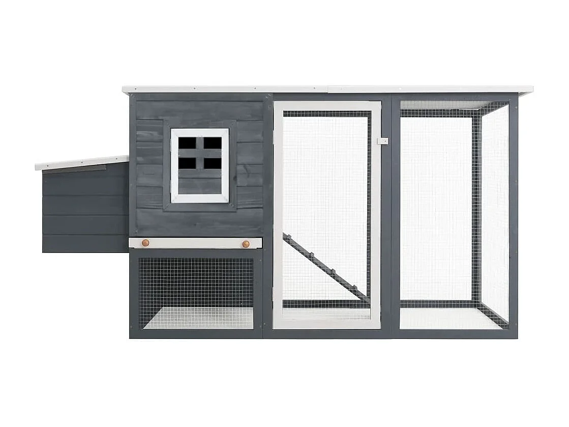 Pollaio da esterno con 1 nido Grigio Legno