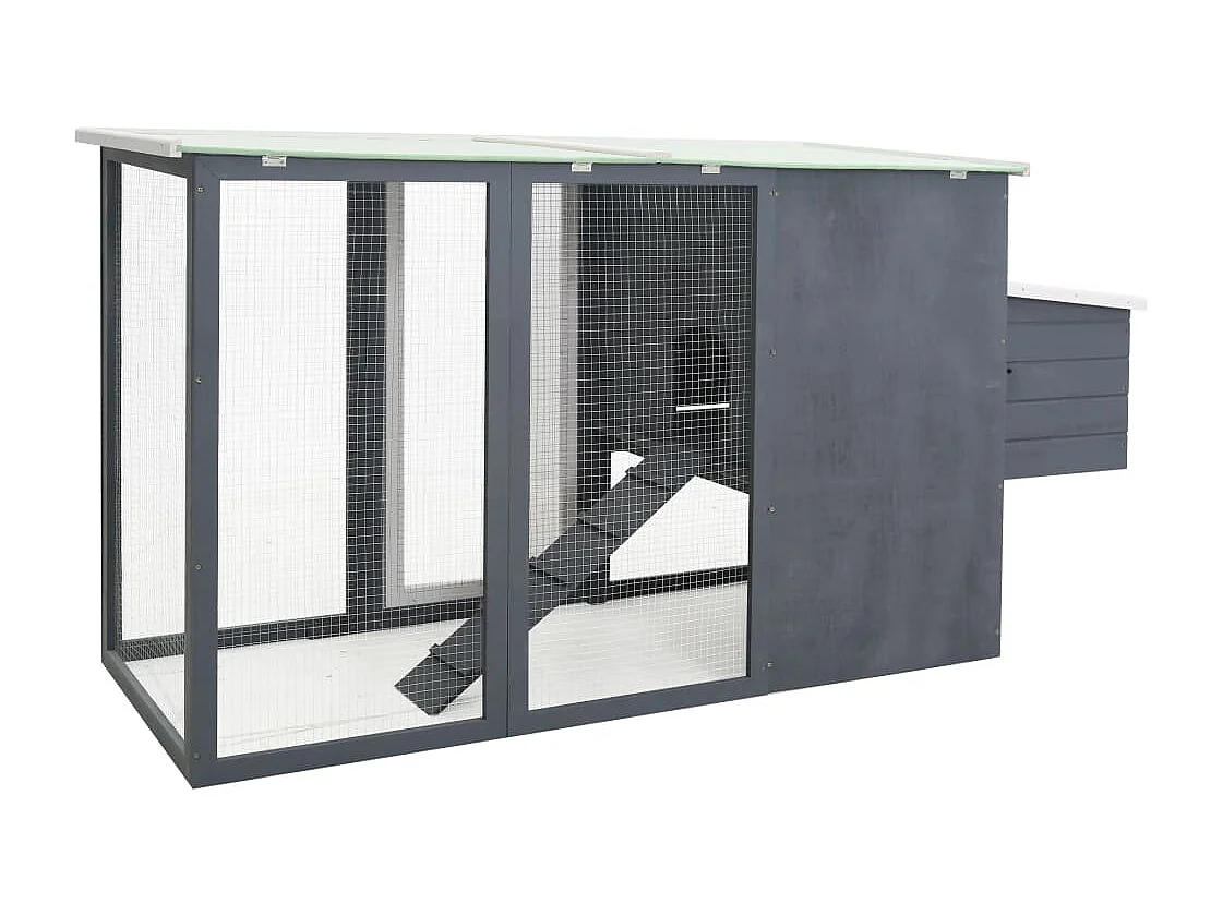 Pollaio da esterno con 1 nido Grigio Legno