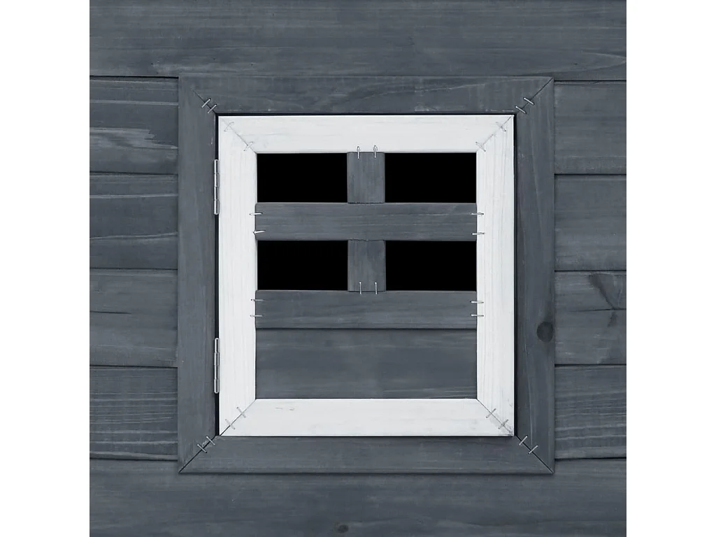 Poulailler d'extérieur avec 1 nichoir Gris Bois