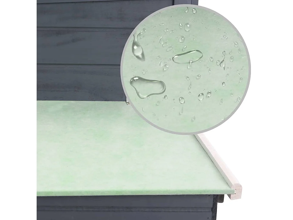 Poulailler d'extérieur avec 1 nichoir Gris Bois