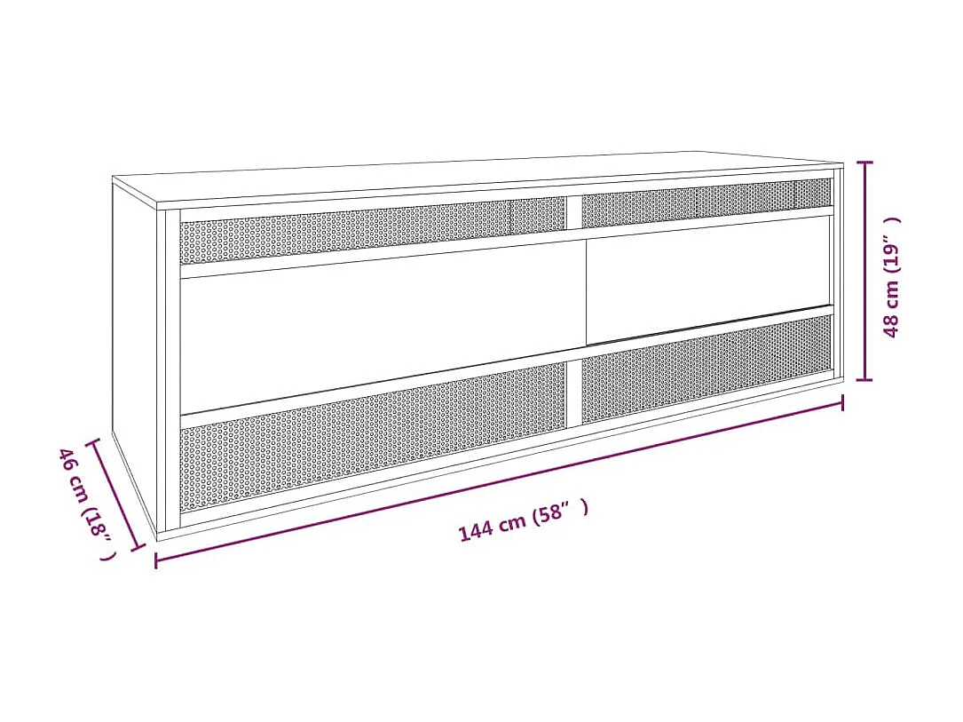 Terrarium Bois d'ingénierie 144x46x48 cm