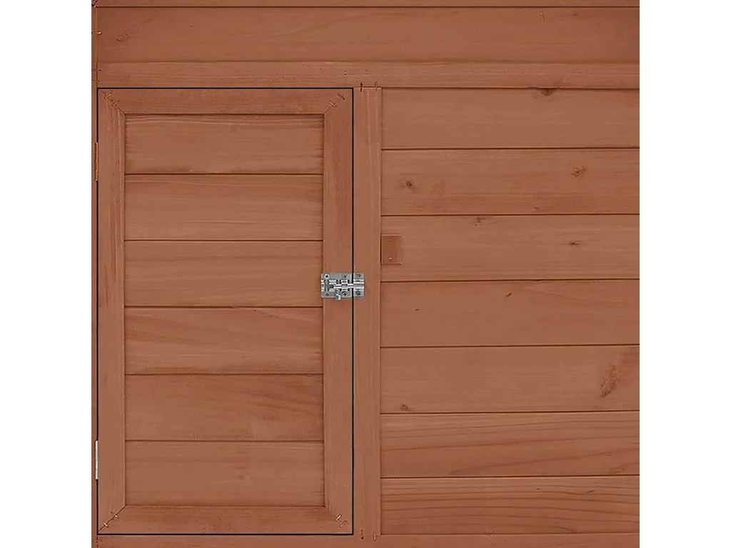 Poulailler Moka et blanc 150x96x110 cm Bois de sapin massif