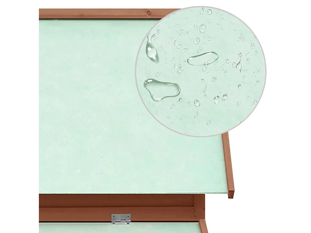 Poulailler Moka et blanc 150x96x110 cm Bois de sapin massif