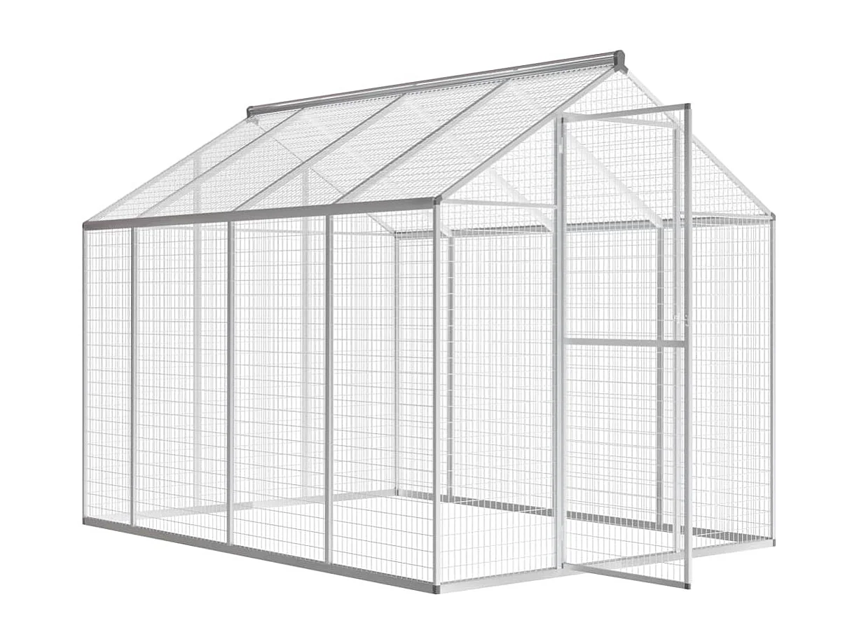 Volière d'extérieur Aluminium 178 x 242 x 192 cm