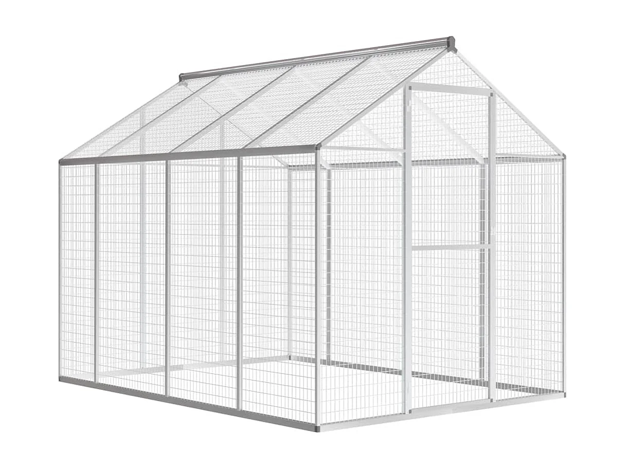 Volière d'extérieur Aluminium 178 x 242 x 192 cm
