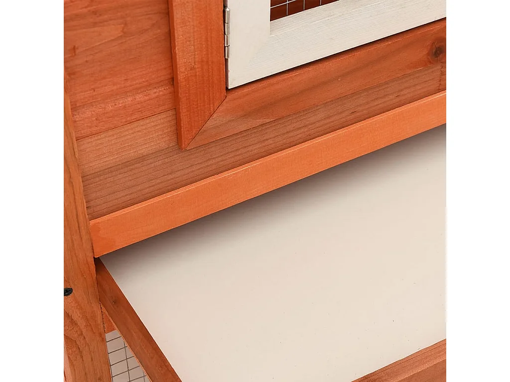 Clapier large d'extérieur avec maison double