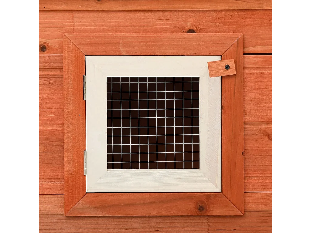 Clapier large d'extérieur avec maison double