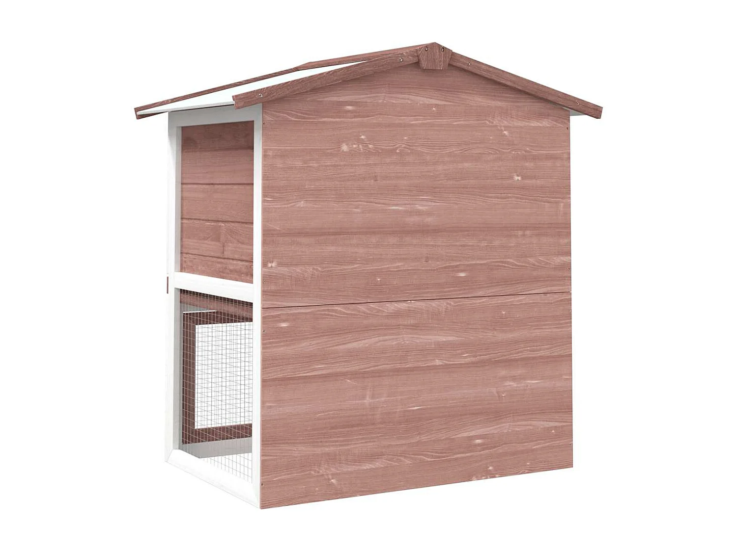 Clapier d'extérieur 3 portes Marron Bois