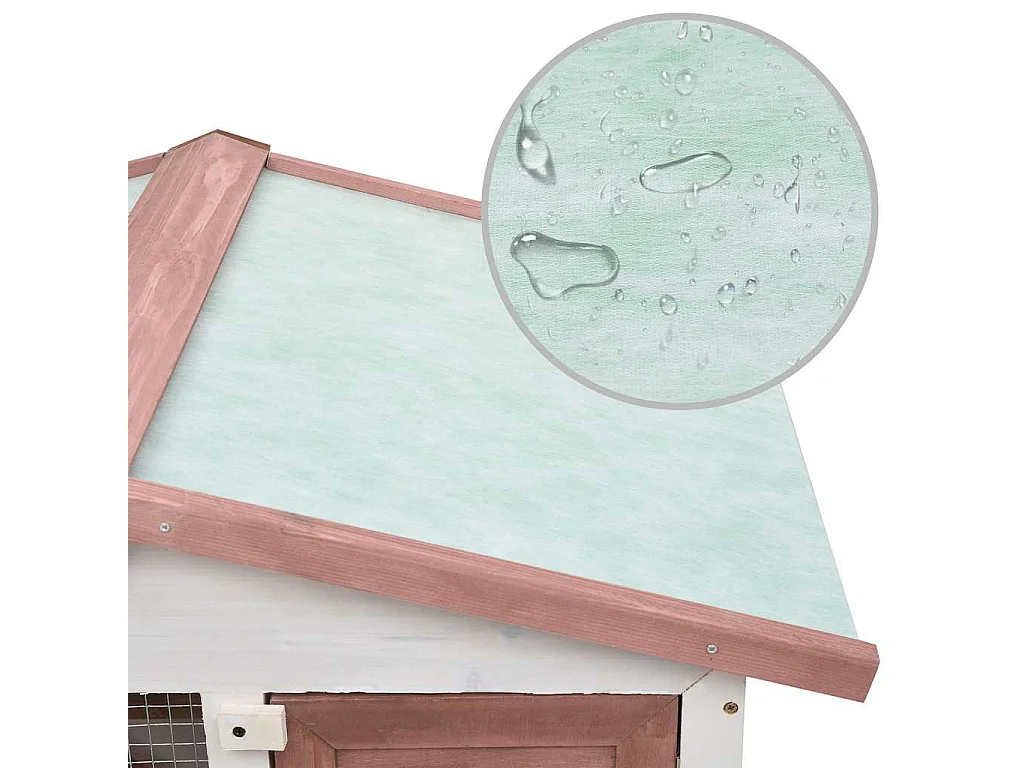 Clapier d'extérieur 3 portes Marron Bois