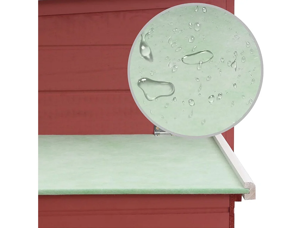 Buiten kippenhok met 1 nestkast Red Wood