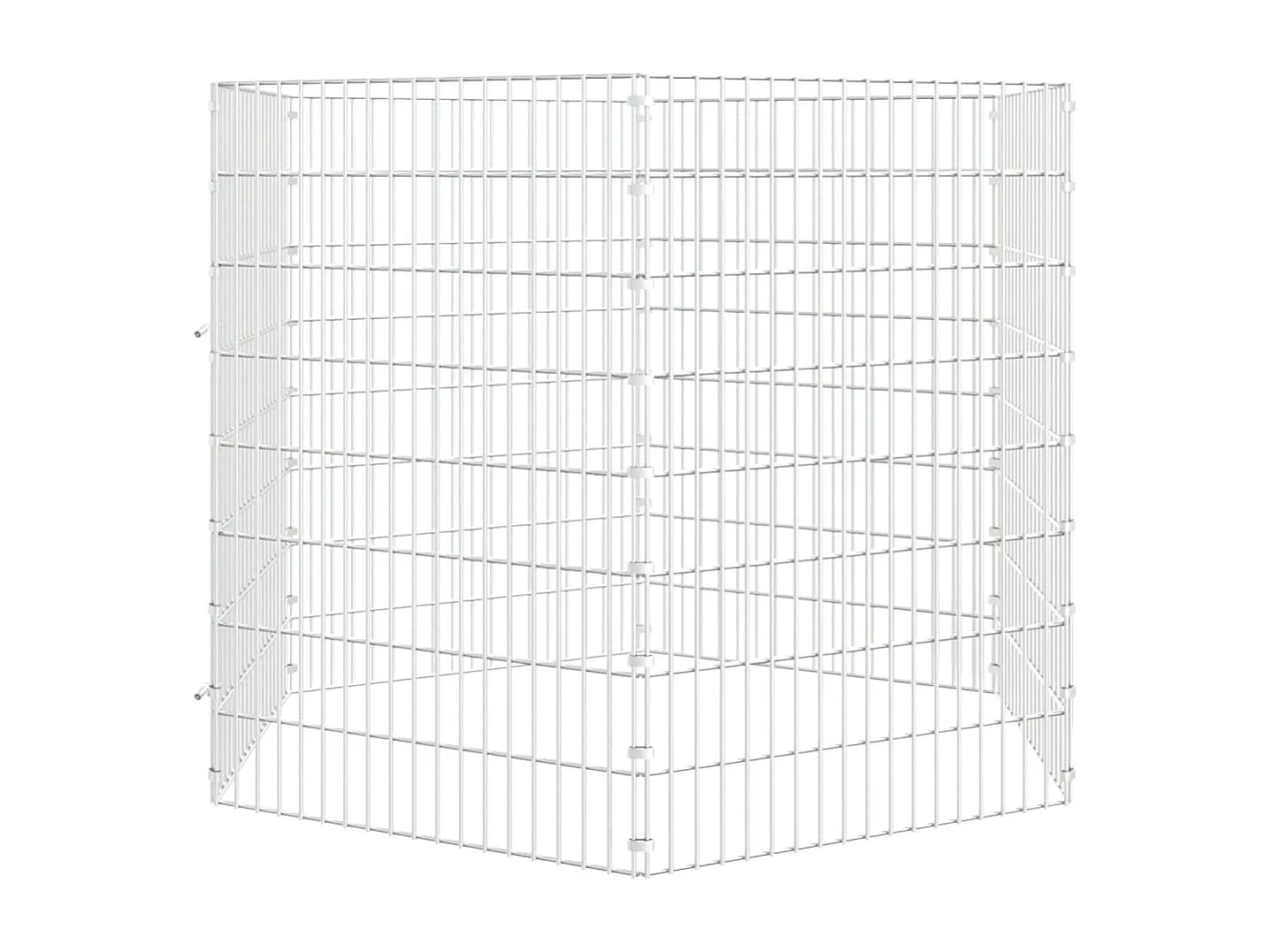 Dierenverblijf voor vrij rondlopen 6 panelen 54x80cm gegalvaniseerd ijzer