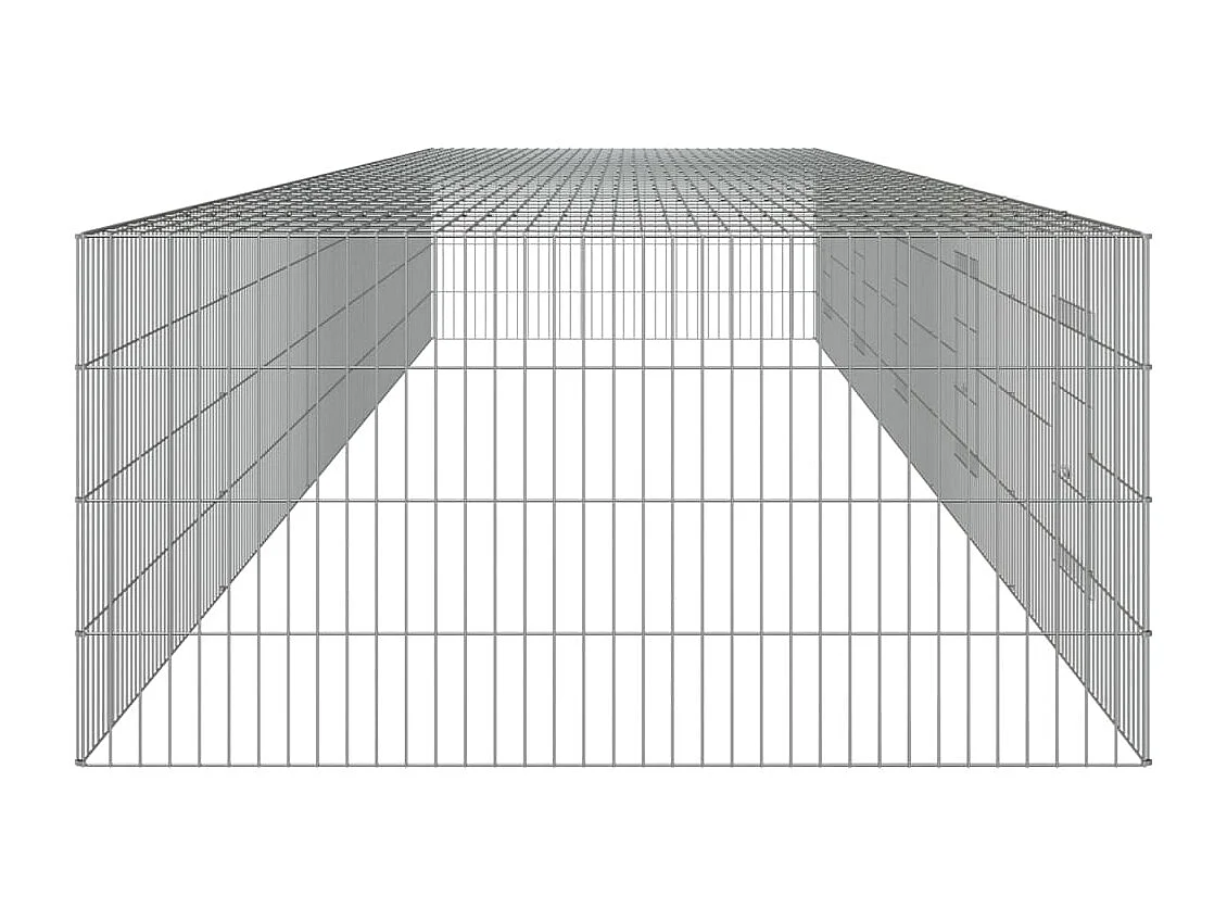 Gabbia per conigli 5 pannelli 541x109x54 cm Ferro zincato