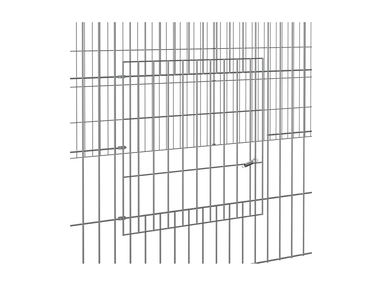 Gabbia per conigli 5 pannelli 541x109x54 cm Ferro zincato