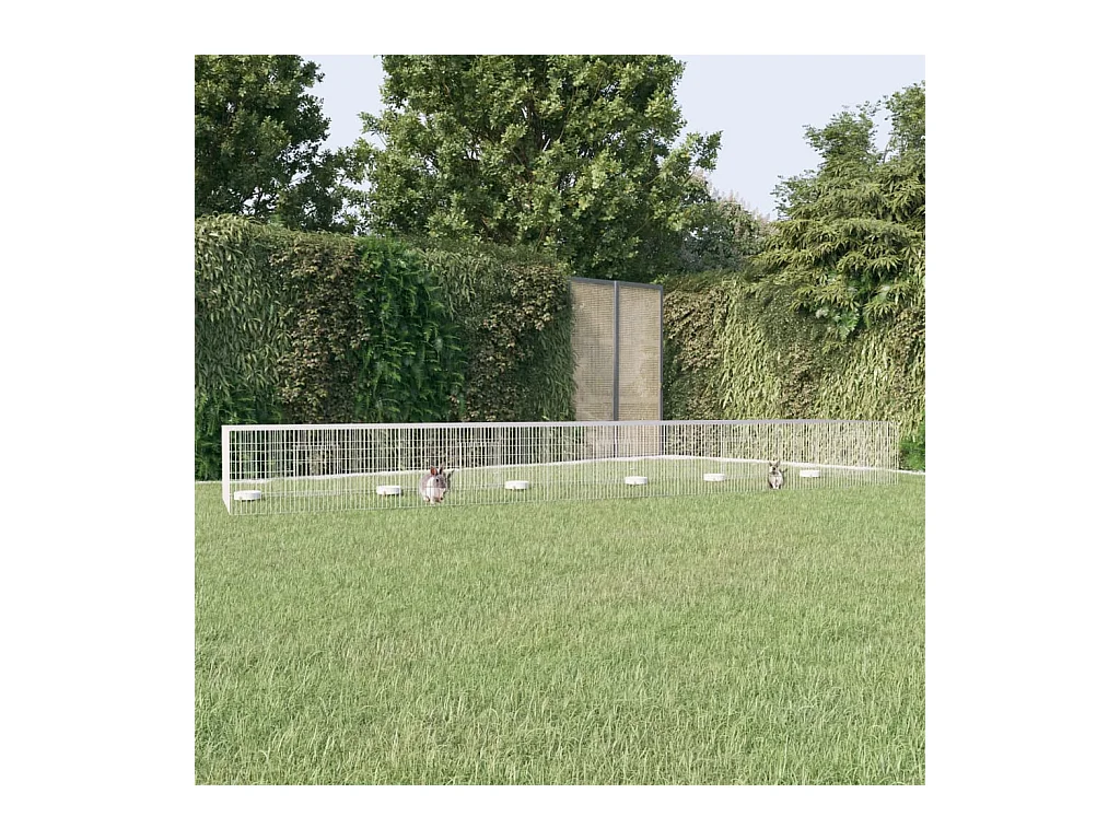 Cage à lapin 5 panneaux 541x109x54 cm Fer galvanisé