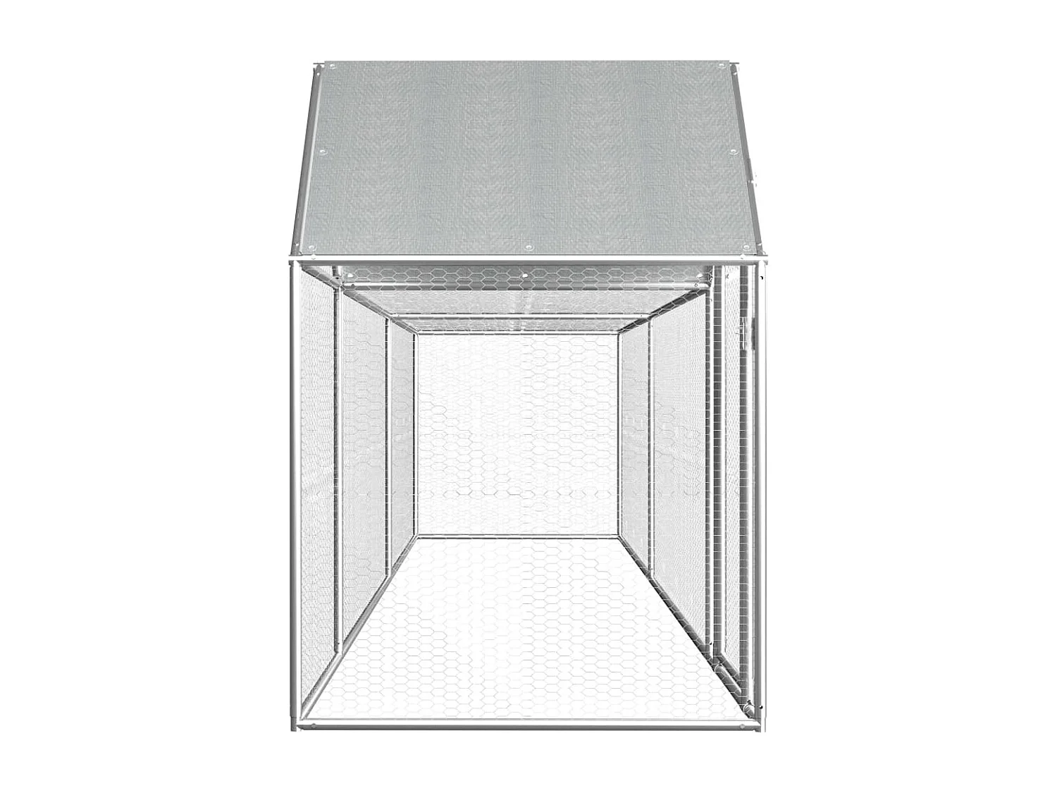 Poulailler 5 x 1 x 1,5 m Acier galvanisé