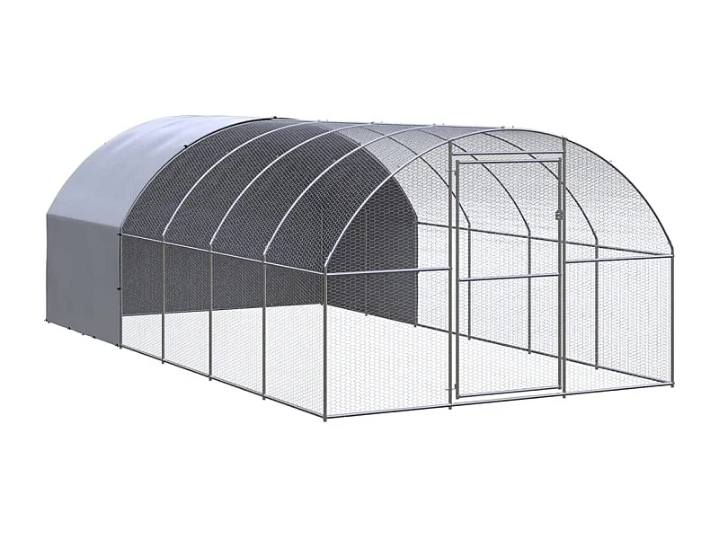 Poulailler d'extérieur 3x6x2 m Acier galvanisé