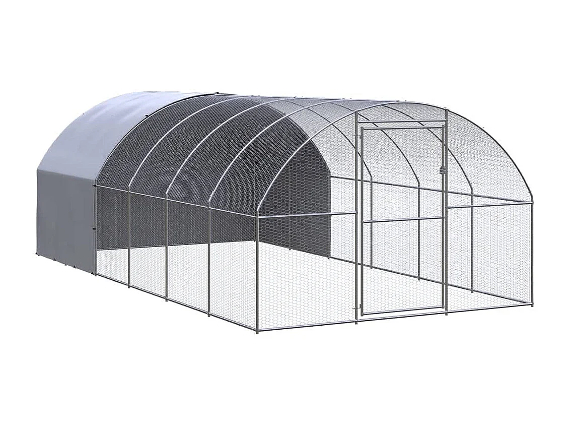 Poulailler d'extérieur 3x6x2 m Acier galvanisé