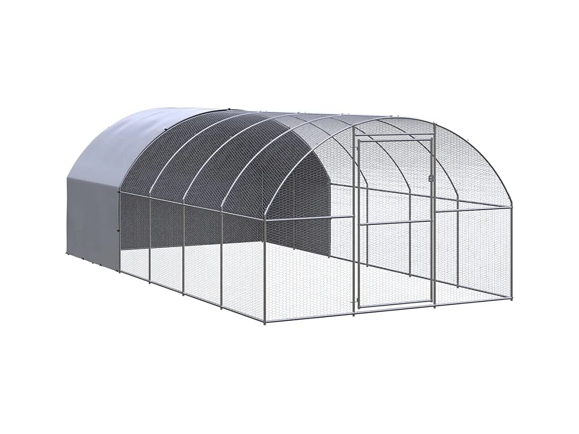 Poulailler d'extérieur 3x6x2 m Acier galvanisé