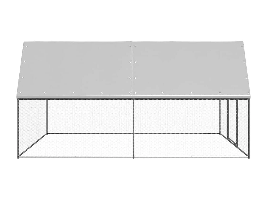 Poulailler d'extérieur 3x4x2 m Acier galvanisé