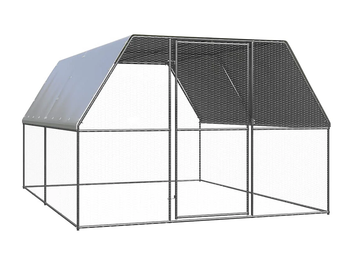 Poulailler d'extérieur 3x4x2 m Acier galvanisé