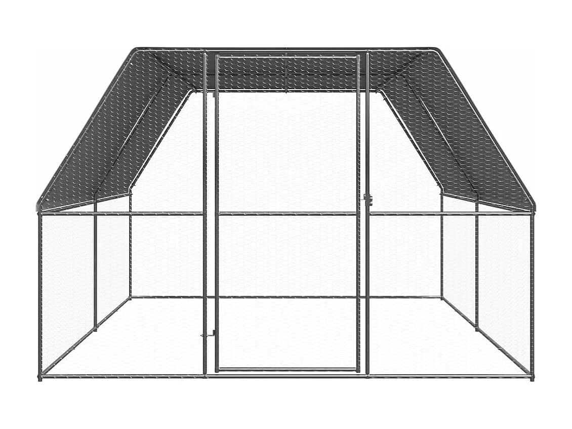 Poulailler d'extérieur 3x4x2 m Acier galvanisé