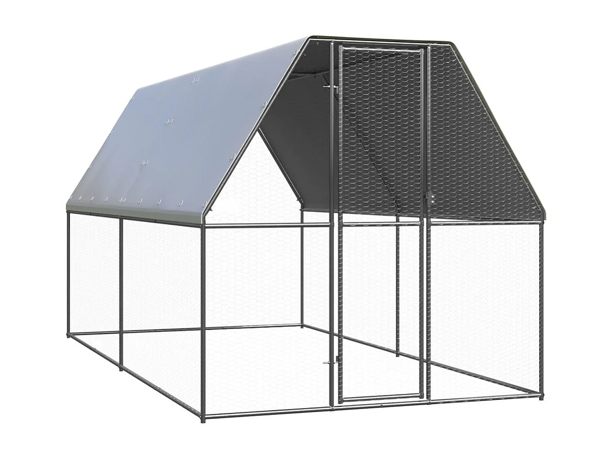 Poulailler d'extérieur 2x4x2 m Acier galvanisé