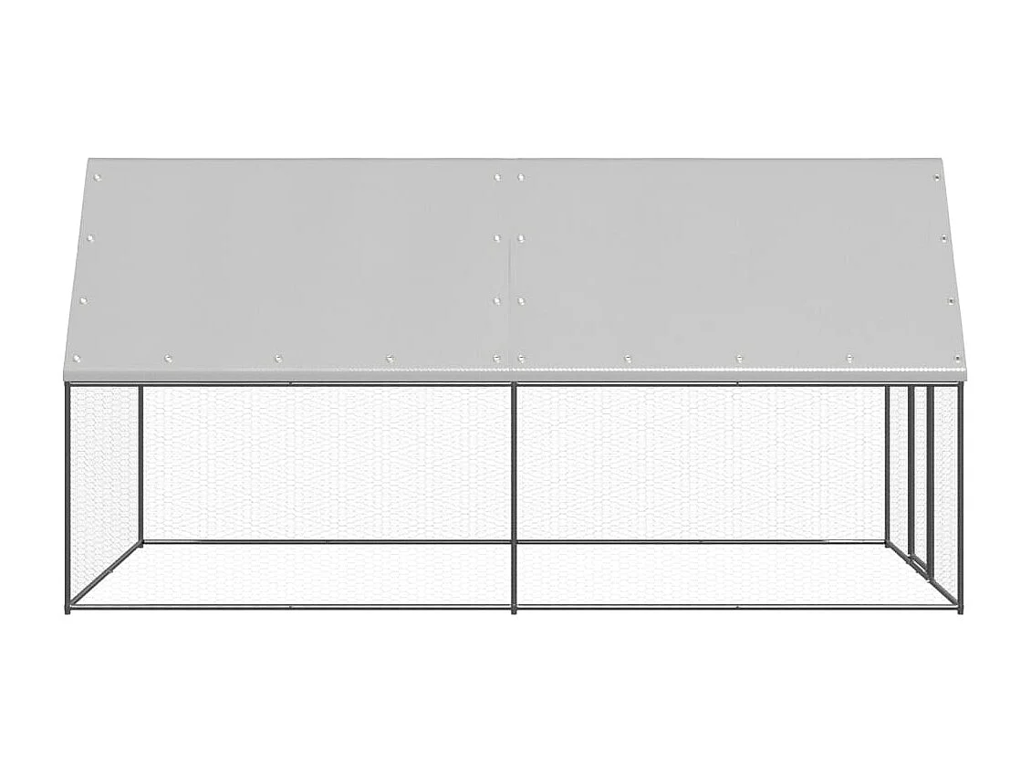 Poulailler d'extérieur 2x4x2 m Acier galvanisé