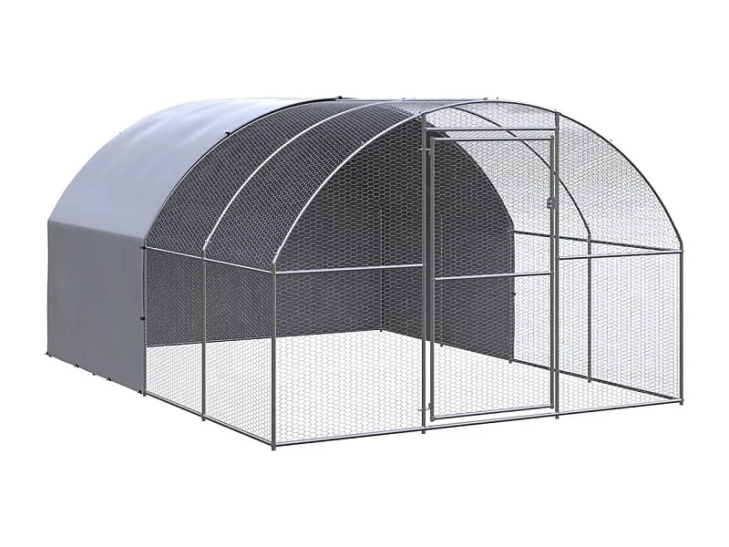 Poulailler d'extérieur 3x4x2 m Acier galvanisé