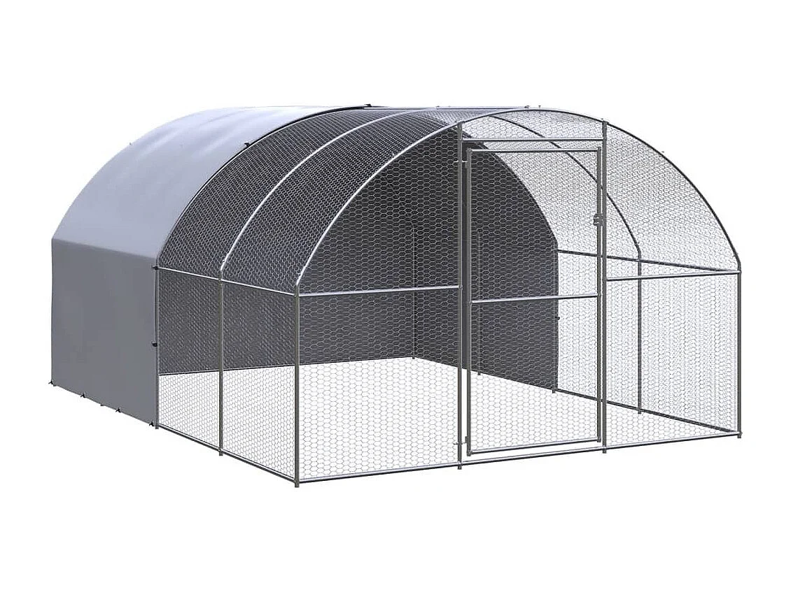 Poulailler d'extérieur 3x4x2 m Acier galvanisé