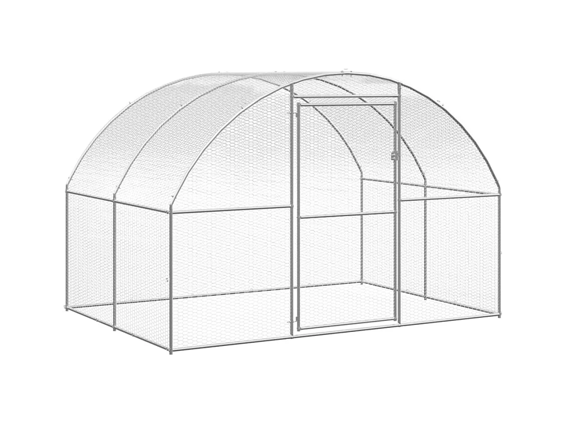 Poulailler d'extérieur 3x4x2 m Acier galvanisé