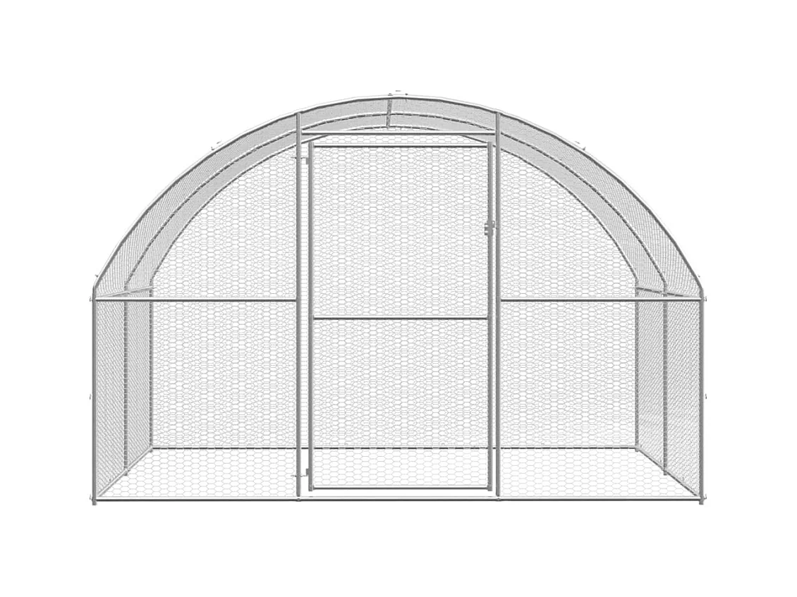 Poulailler d'extérieur 3x4x2 m Acier galvanisé