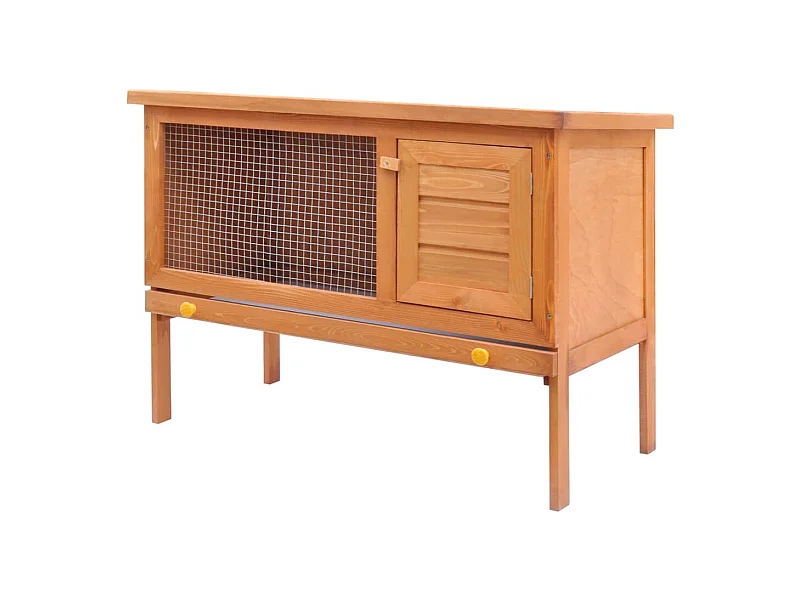 Conigliera da esterno per piccoli animali, 1 piano, in legno