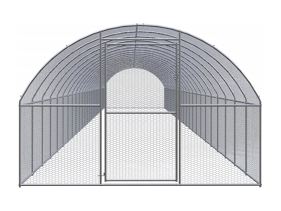 Poulailler d'extérieur 3x24x2 m Acier galvanisé