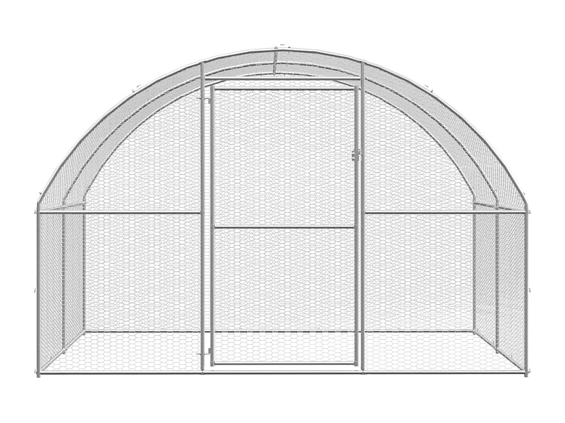Poulailler d'extérieur 3x24x2 m Acier galvanisé